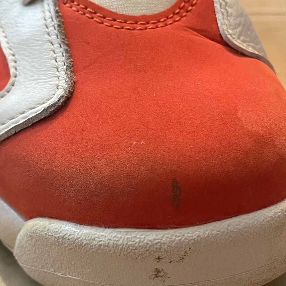 💥 Nike Air Jordan 6 Retro GS Gatorade Orange White Sneakers Shoes ~ Size 7Y💥 - Picture 8 of 13
